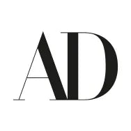 Black Architectural Digest's 'AD' logo on a white background
