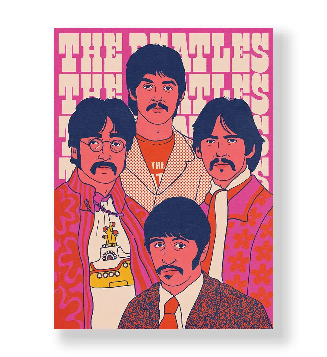 Beatles Retro Vibe pop art wall canvas print for Indian home decor.