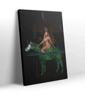 Beyonce fantasy canvas wall art with leafy horse, perfect for modern Indian home decor.