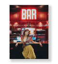 Bohemian Bar Scene with eclectic bar design wall art for home decor.