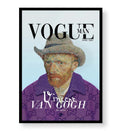Vincent Van Gogh parody canvas wall art as Vogue Man cover with Gucci jacket, ideal for modern Indian home decor.
