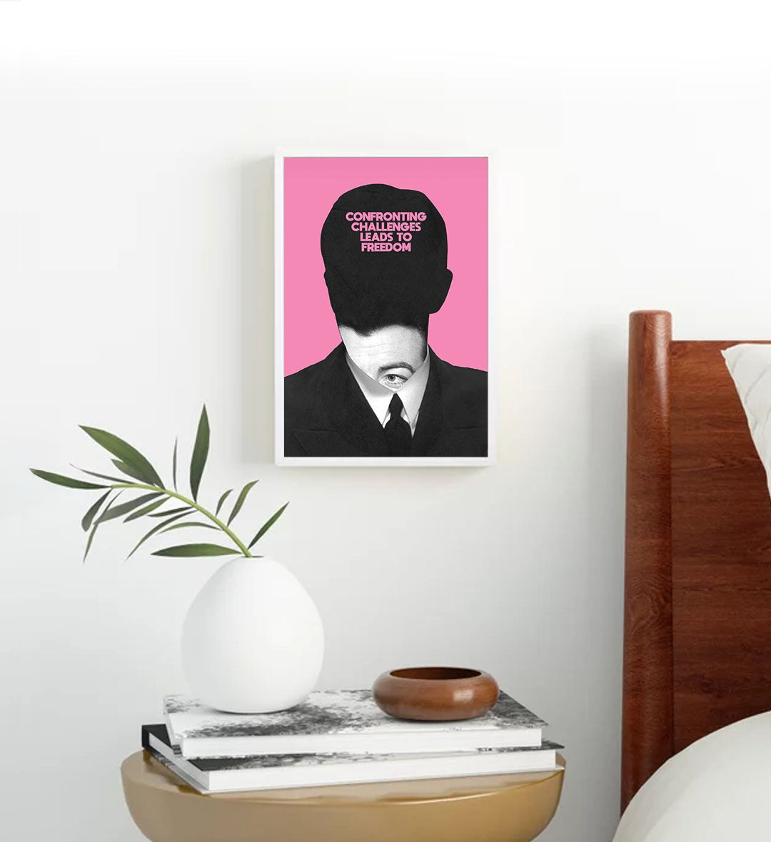  Confronting Challenges with motivational silhouette design wall art for home decor.