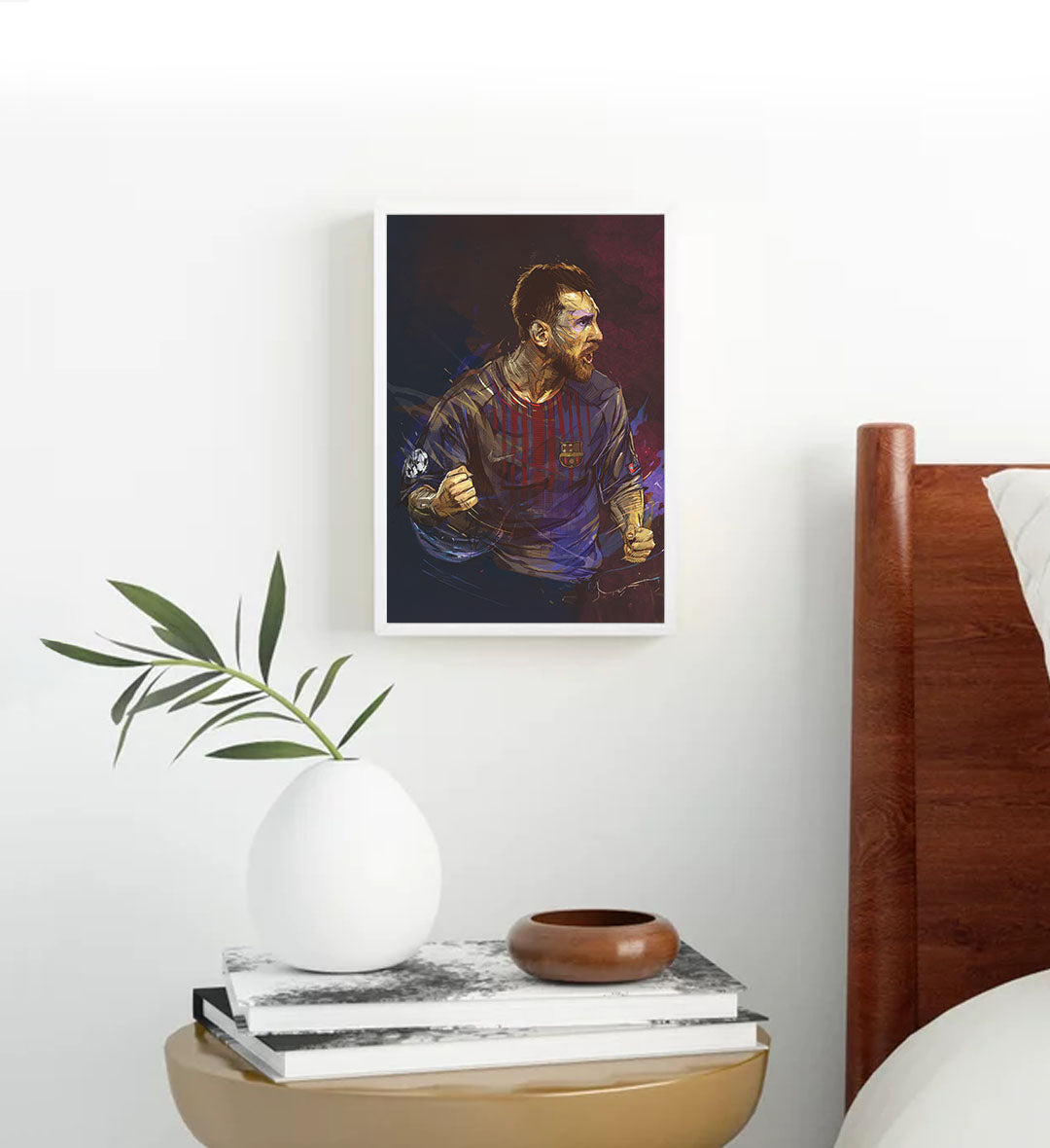 Messi's Roar with Lionel Messi football wall art for Indian home decor.