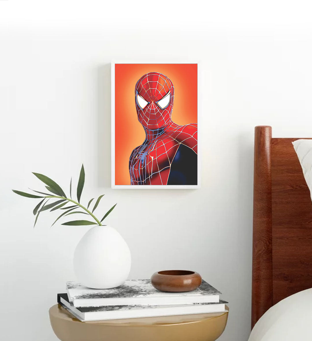 Spider-Man Glow with superhero design wall art for Indian home decor.
