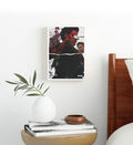 The Weeknd's Musical Journey Pop Culture Wall Art with Lyrics and Red Jacket for Indian Home Decor