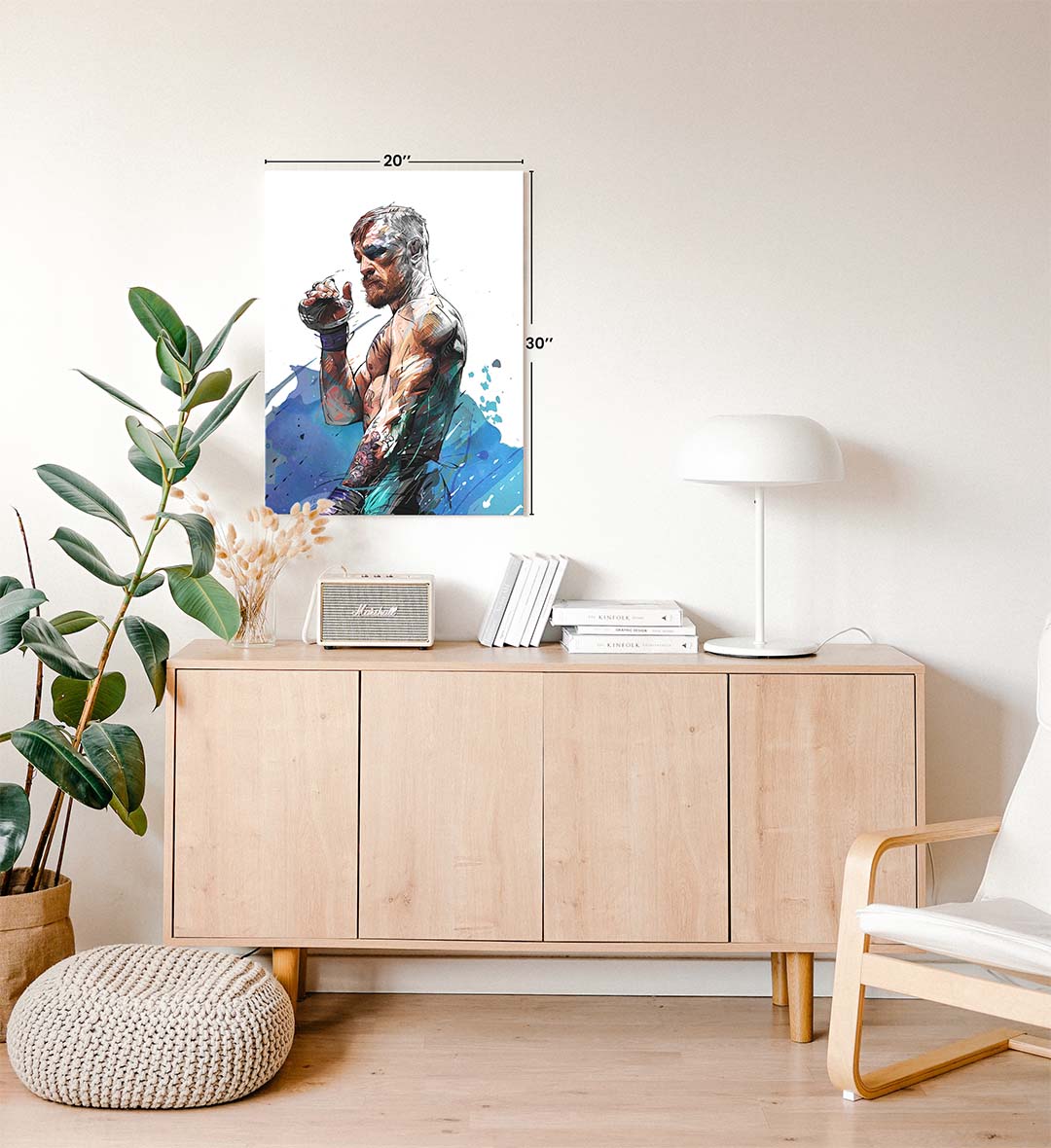 Champion's Ascent with Conor McGregor MMA wall art for Indian home decor.