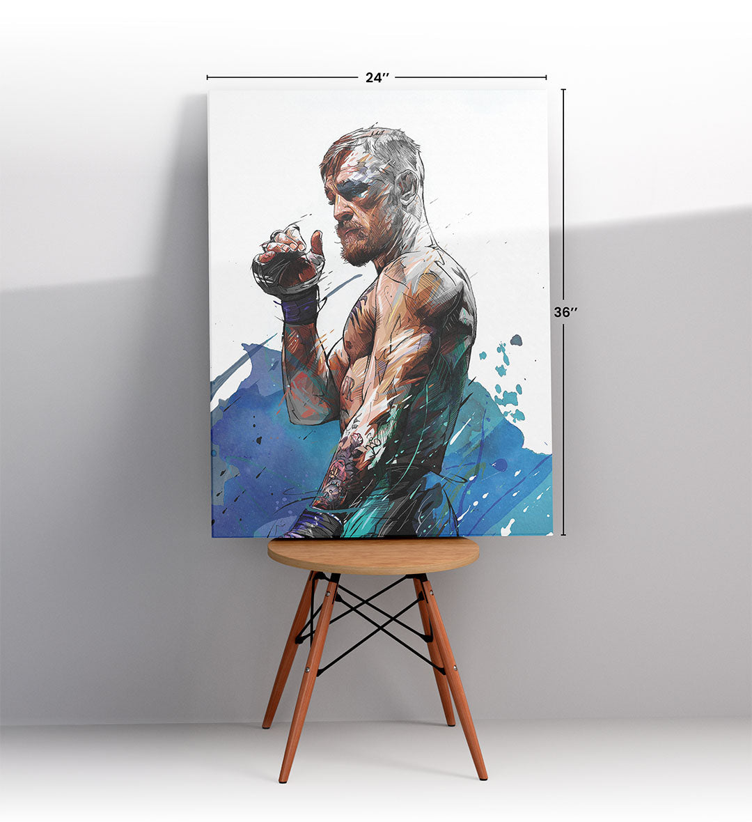Champion's Ascent with Conor McGregor MMA wall art for Indian home decor.