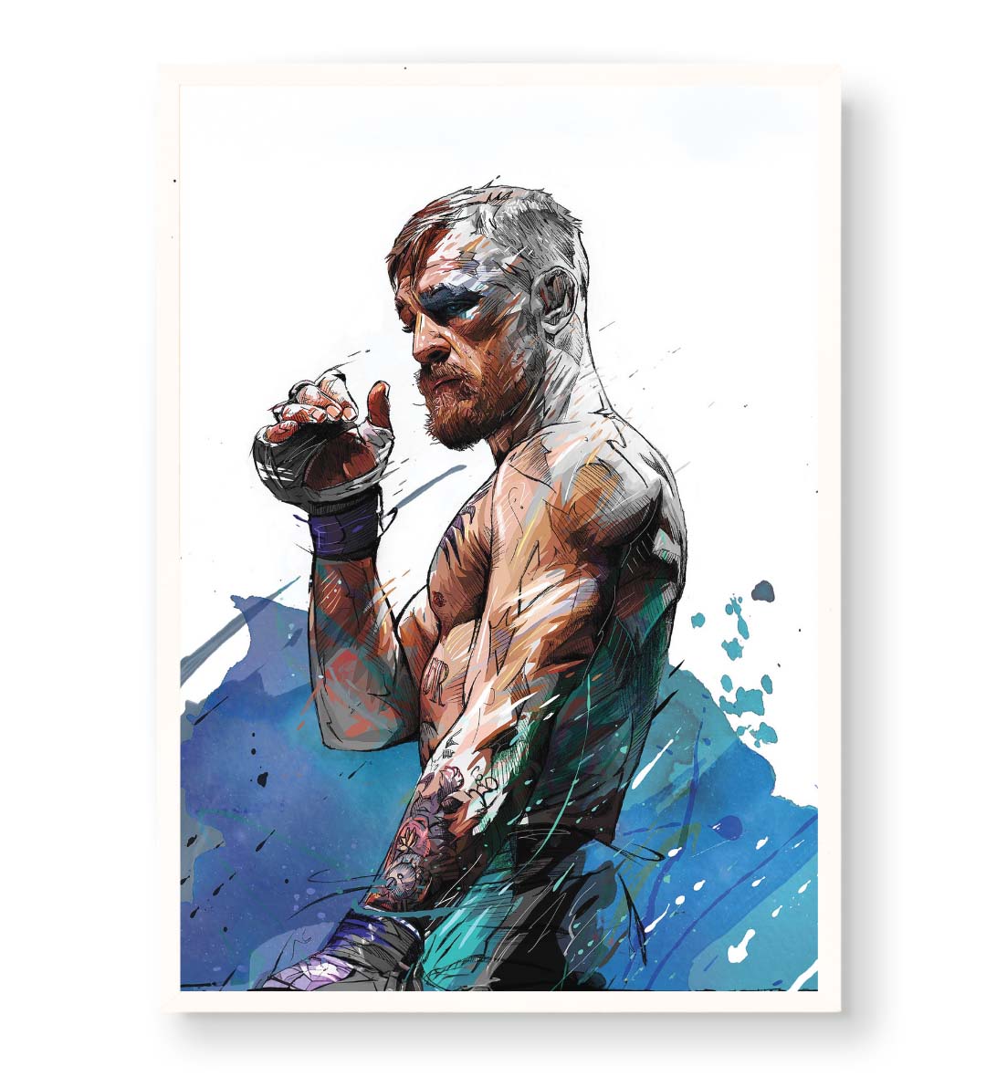 Champion's Ascent with Conor McGregor MMA wall art for Indian home decor.