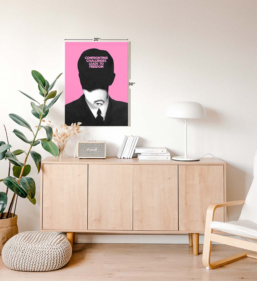  Confronting Challenges with motivational silhouette design wall art for home decor.