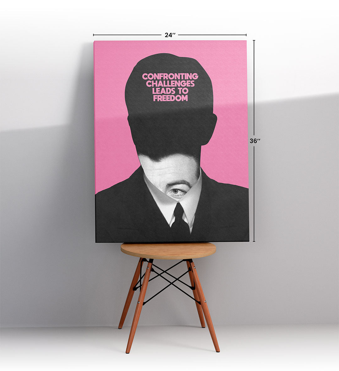  Confronting Challenges with motivational silhouette design wall art for home decor.