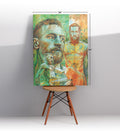 Artistic depiction of Conor McGregor MMA with a beard wall art for Indian home decor. 
