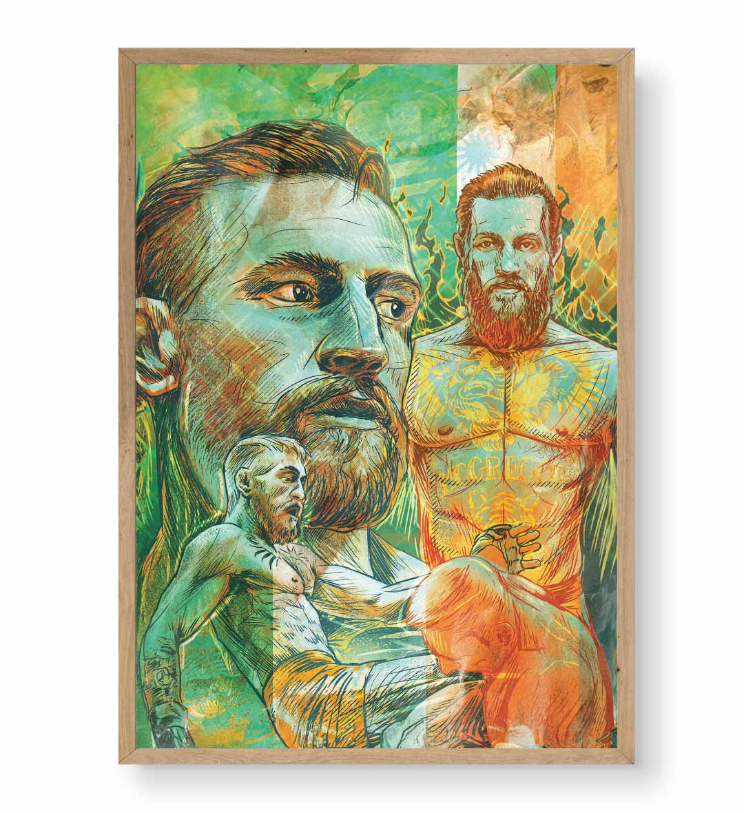 Conor McGregor MMA wall art for Indian home decor.