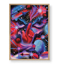 Cosmic Whisper with surreal hand and spaceship wall art for Indian home decor.