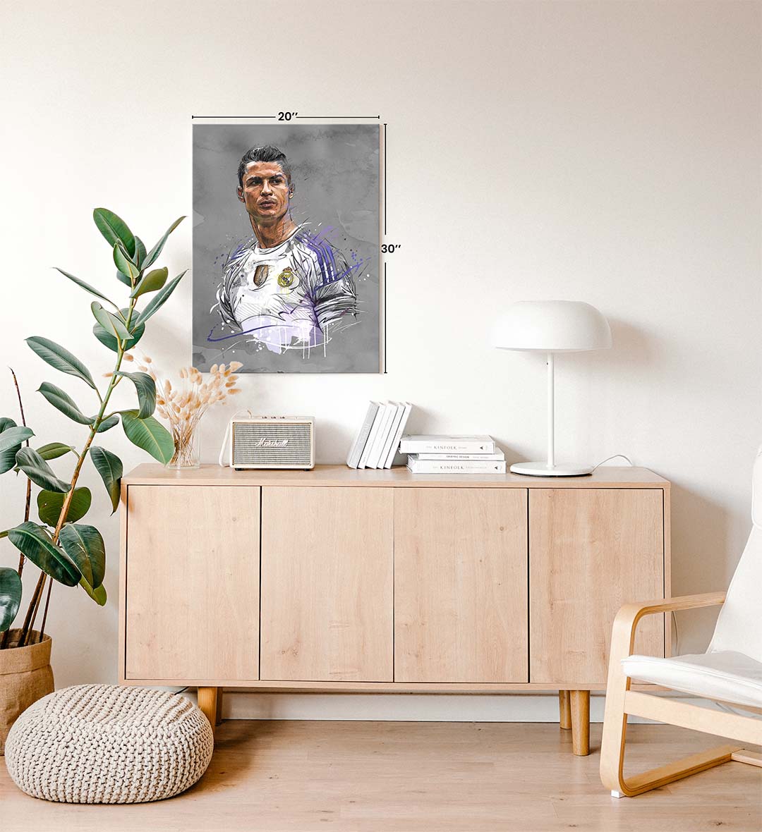 Ronaldo's Legacy with Cristiano Ronaldo soccer design for Indian home decor.