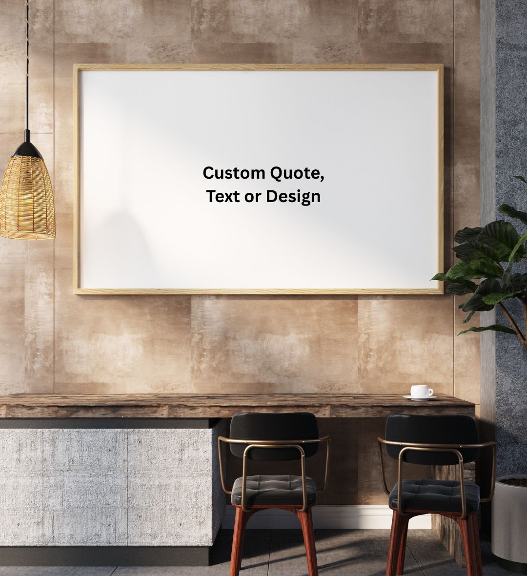 Customizable canvas wall art with user instructions