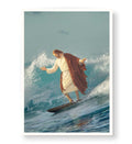 Divine Surf Mastery with spiritual surfing design wall art for Indian home decor.