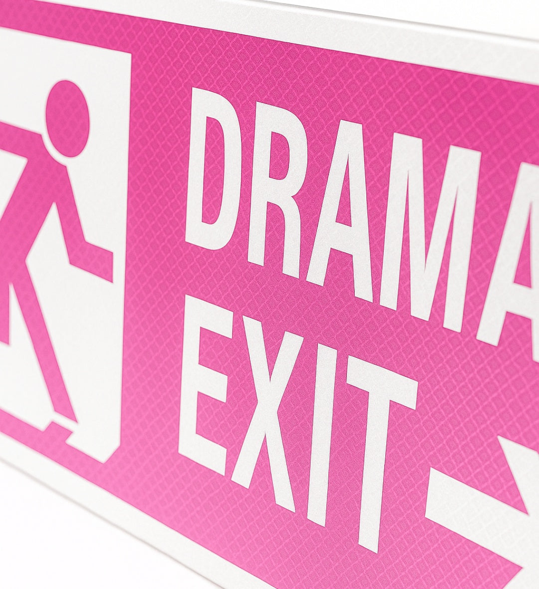 Playful dramatic "Exit" room art inspired from Pinterest for home decor.