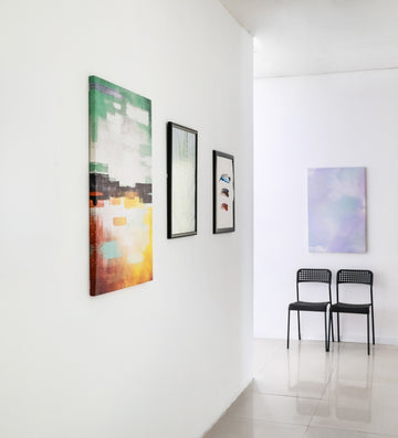 Gentle hallway decor pieces that flow like a soft welcome, with layered abstracts to make narrow spaces feel open.