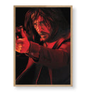 John Wick Strike with Keanu Reeves action design wall art for Indian home decor.
