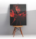John Wick Strike with Keanu Reeves action design wall art for Indian home decor.