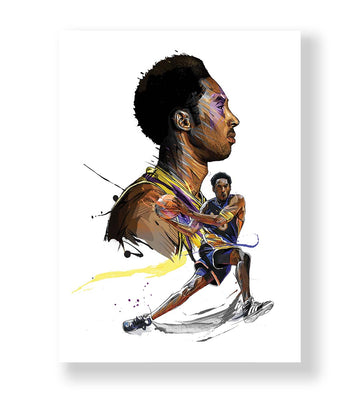Kobe's Dual Legacy with Kobe Bryant basketball design for Indian home decor.