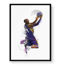 Kobe Slam canvas wall art with dynamic basketball dunk design for Indian home decor.