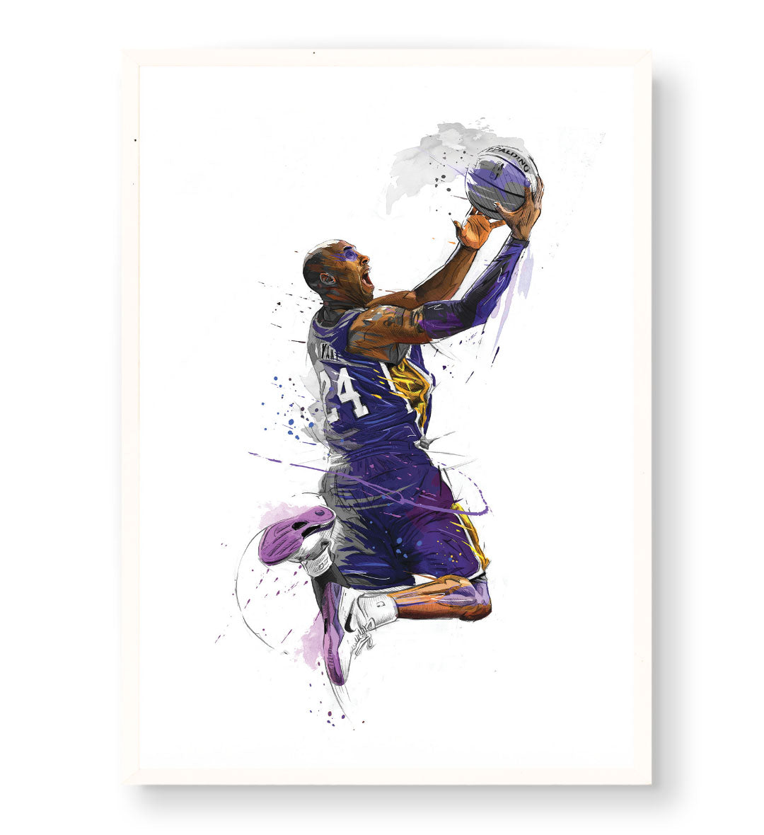 Kobe Slam canvas wall art with dynamic basketball dunk design for Indian home decor.