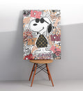 Teen room decor idea with cool graffiti style Snoopy print.