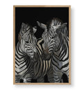 Gallery wall idea including Midnight Zebra Duo art by Artlier.