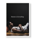 Home gym decor featuring motivational Kobe Bryant mindset wall art.