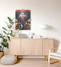 Court Kings canvas wall art featuring LeBron James, Kobe Bryant, and Michael Jordan for Indian home decor.