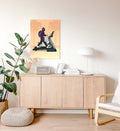 Trendy sneaker room decor with urban streetwear pop art.