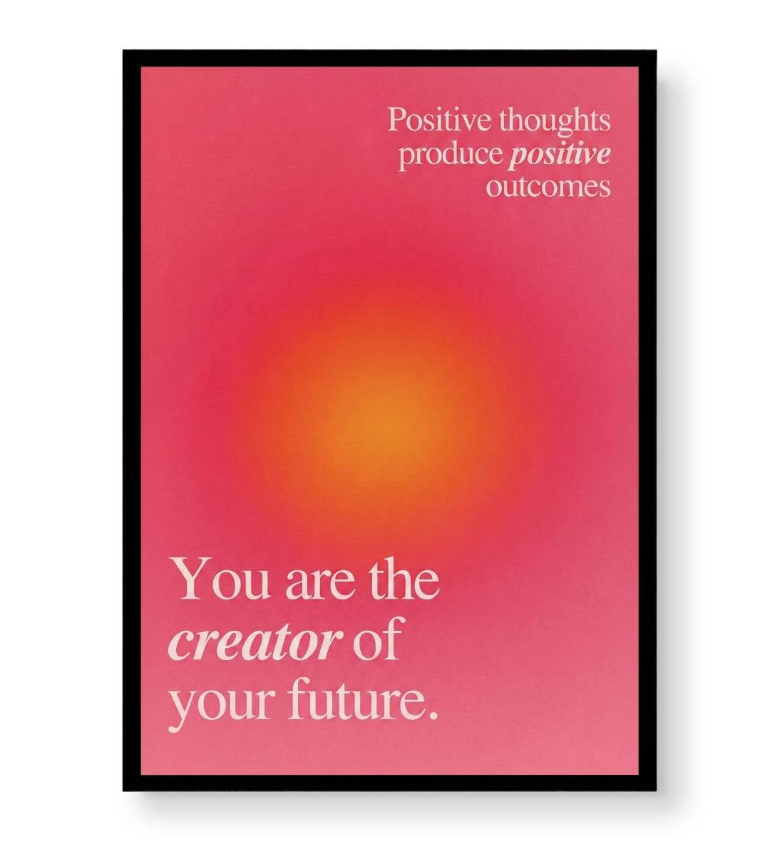 Meditation space decor idea with calming pink and orange energy art.