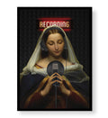 Sacred Studio Moment with spiritual recording design wall art for home decor.