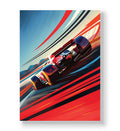 Abstract art of a racing car home decor
