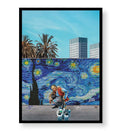 Vincent Van Gogh parody canvas wall art painting Starry Night mural, perfect for modern Indian home decor.
