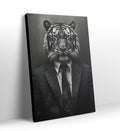 Side view of The Boss Tiger canvas art showing gallery wrap thickness.