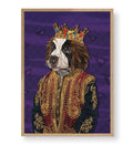 Gallery wall idea including The Crowned Royal Spaniel art by Artlier.