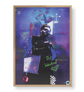 The Weeknd XO urban pop wall art canvas print with purple and blue tones for Indian home decor.