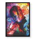 Travis Scott's Neon Dream with hip-hop Cactus Jack design wall art for home decor.