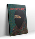 Vincent Van Gogh parody canvas wall art with ski mask and Art Is Not a Crime text, ideal for modern Indian home decor.
