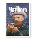 Vincent Van Gogh parody canvas wall art as Marlboro cowboy, perfect for modern Indian home decor.
