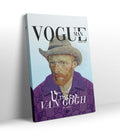 Vincent Van Gogh parody canvas wall art as Vogue Man cover with Gucci jacket, ideal for modern Indian home decor.