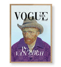 Vincent Van Gogh parody canvas wall art as Vogue Man cover with Gucci jacket, ideal for modern Indian home decor.