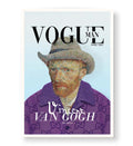 Vincent Van Gogh parody canvas wall art as Vogue Man cover with Gucci jacket, ideal for modern Indian home decor.