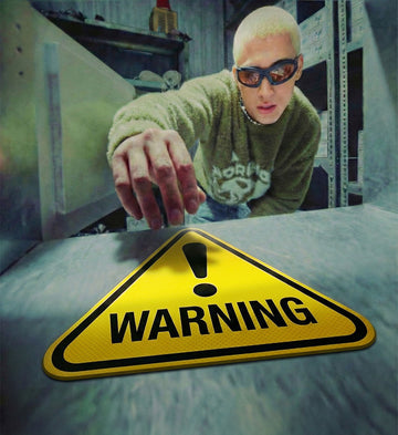 Pinterest and streetstyle inspired warning aesthetic street sign for home decor.