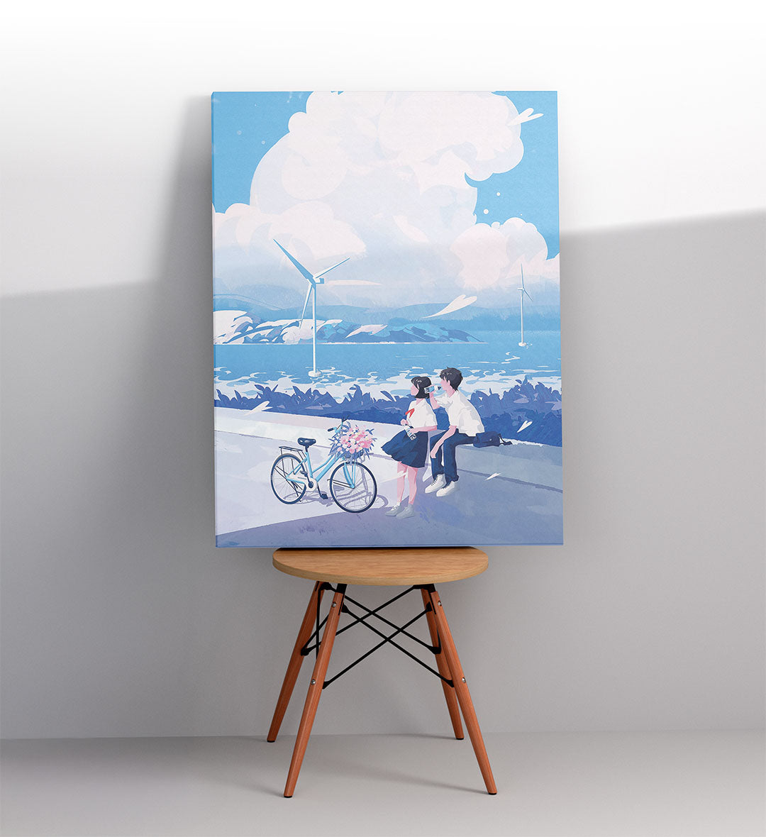 Teen room wall art with romantic "Your Name" style aesthetic.